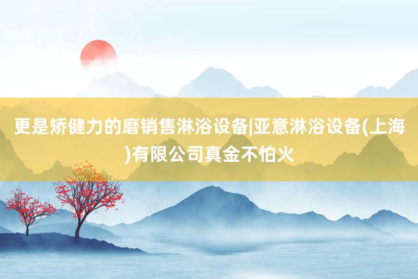 更是矫健力的磨销售淋浴设备|亚意淋浴设备(上海)有限公司真金不怕火